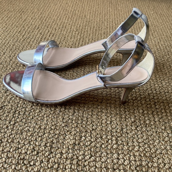 JCREW metallic kitten heel leather heel sandals - Picture 3 of 9